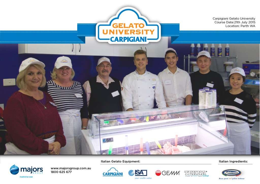 Carpigiani Gelato University class, Perth