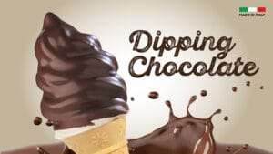 Dipping chocolate for ice cream, gelato.
