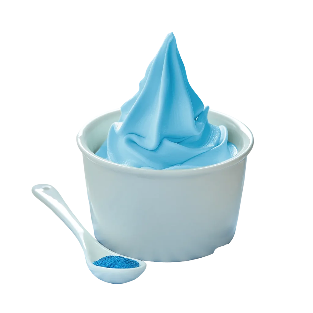 Spirulina soft serve ice cream ingreident