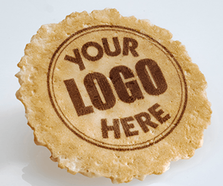 Majors Group Branding 3 Wafer disc printed with a logo