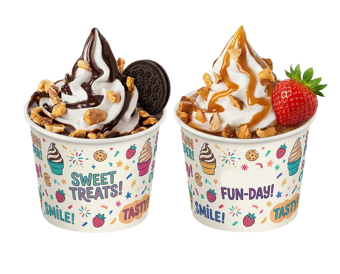 Majors Group Branding 1 Custom printed Majors Group gelato and frozen yoghurt cups