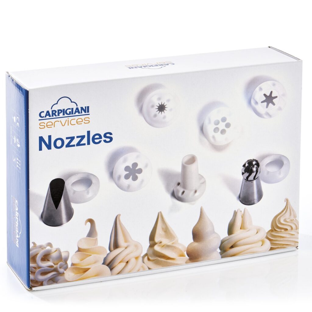 Carpigiani Nozzles 3 Carpigiani Nozzles in use