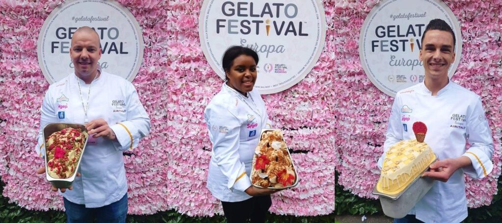 Adam Fazekas Wins Gelato Festival Next Generation in Rome 2 Next Generation winners on the podium at Gelato Festival Rome 2019