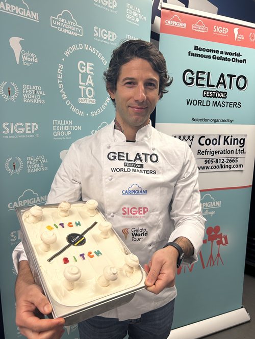 Canada's Top 4 Gelato Chefs of 2024 Head to the Semifinals 1 Kaya Ogruce's first-place Rich Bitch gelato with mushroom and Canadian caviar