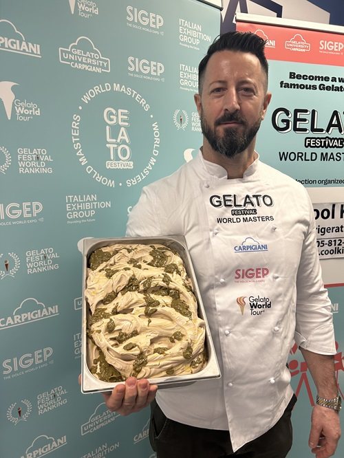 Canada's Top 4 Gelato Chefs of 2024 Head to the Semifinals 2 Gabriele Di Marco's second-place Amabile coffee and lemon gelato