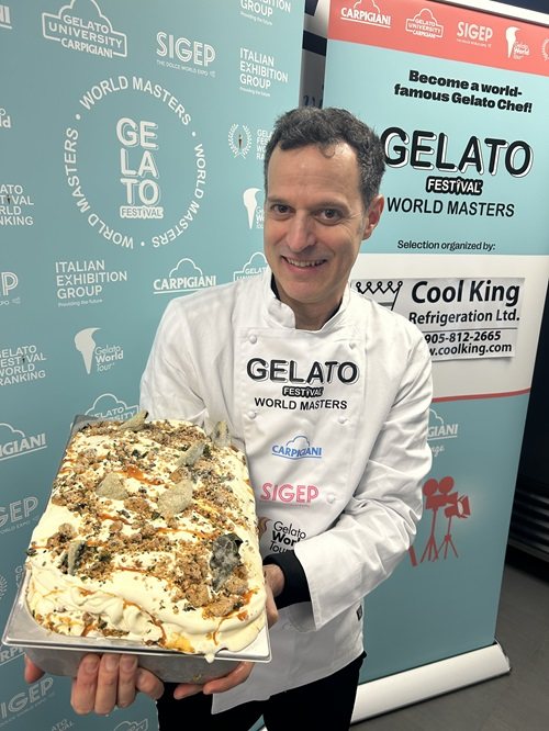 Canada's Top 4 Gelato Chefs of 2024 Head to the Semifinals 3 Carlo Diano's third-place Tamago Kake Gohan custard gelato