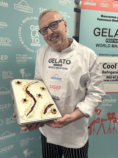 Canada's Top 4 Gelato Chefs of 2024 Head to the Semifinals 4 James Coleridge's fourth-place Almond Wild Cherry gelato