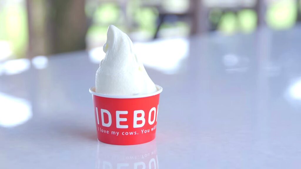 Ideboku: Farm-Fresh Gelato and Soft Serve from the Foot of Mount Fuji 3 Soft serve in a red IDEBOK cup