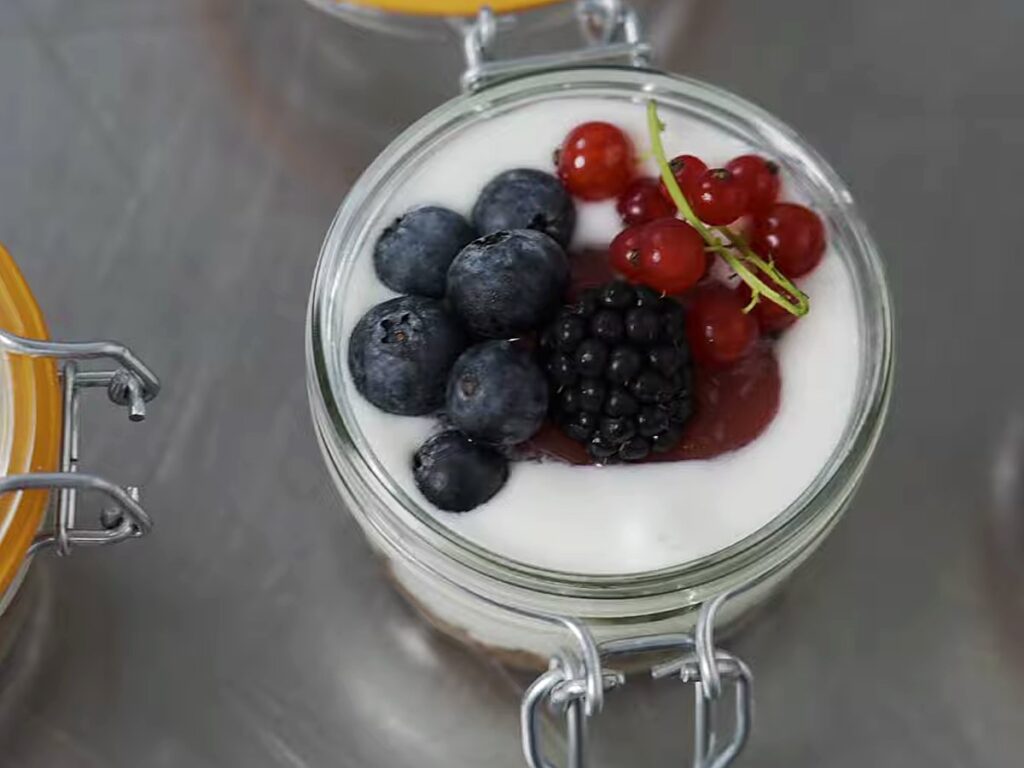 Carpigiani Lab-O-Chef 5: Pastry, Chocolate, Savoury and Gelato from One Countertop Machine 5 A layered jar dessert with fresh berries.