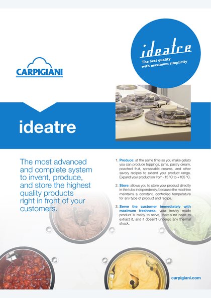 Catalogues and brochures 33 Carpigiani ideatre catalogue cover
