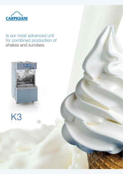 Catalogues and brochures 52 Carpigiani K3 catalogue cover