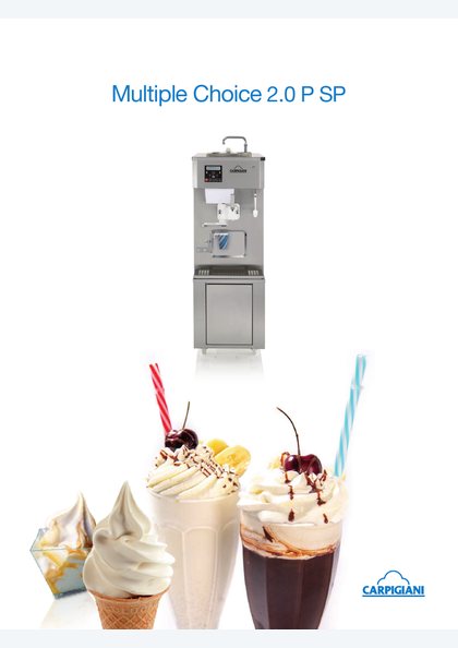 Catalogues and brochures 48 Carpigiani Multiple Choice 2.0 catalogue cover