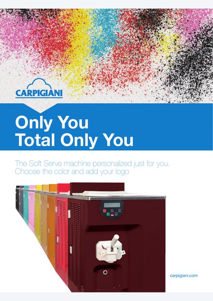 Catalogues and brochures 47 Carpigiani Only You and Total Only You catalogue cover