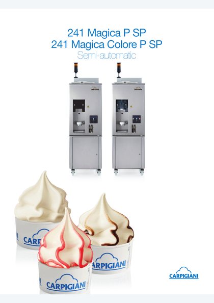 Carpigiani soft serve range catalogue cover