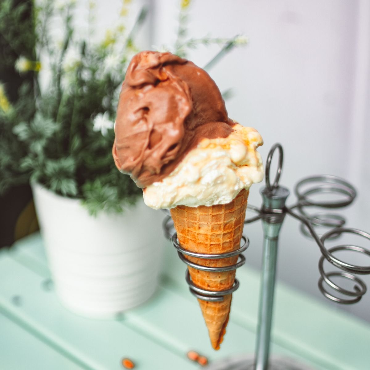 Choco Peanuts Variegato Ripple Sauce 3 Chocolate peanut gelato made with Rubicone ingredients