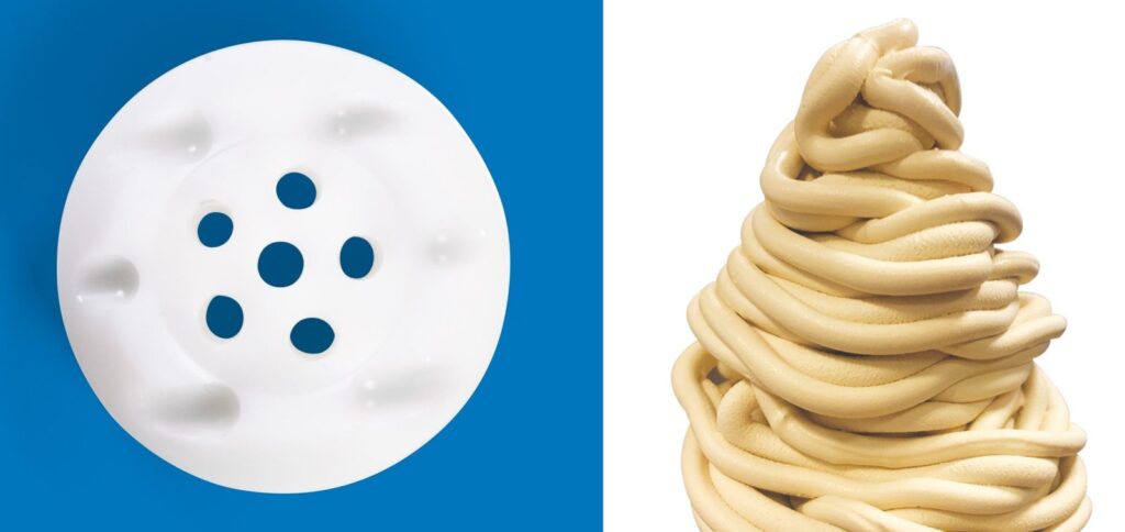 Cinema Soft Serve: A Popcorn-Flavoured Soft Serve Concept 4 Six-circle soft serve nozzle