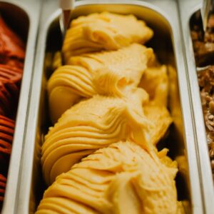 Custard gelato made with Rubicone ingredients