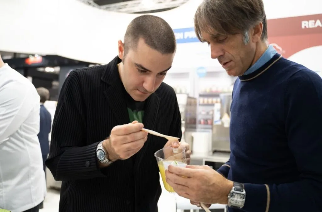 Davide Oldani and Fabrizio Fiorani on Gelato in Fine Dining 1 Davide Oldani and Fabrizio Fiorani at Host 2019