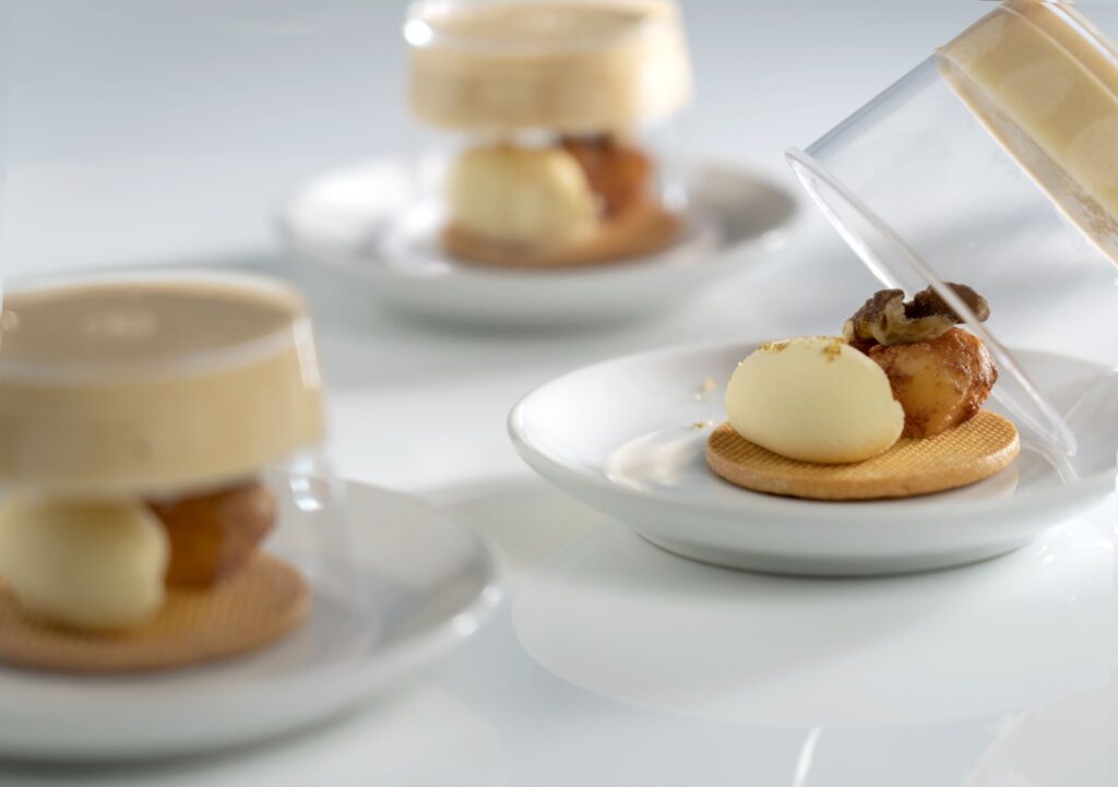Fabrizio Fiorani's Gelato in Fine Dining Seminar in Bologna 2 Plated tiramisu with coffee gelato