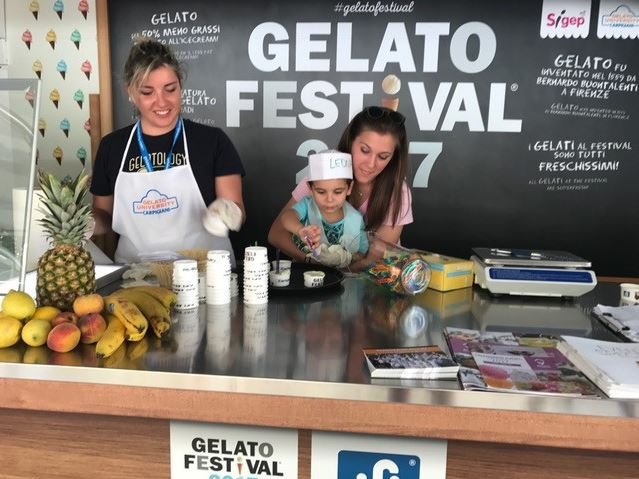 Gelato Festival Austria Final in Baden 2 Gelato tasting stands at the Baden Gelato Festival