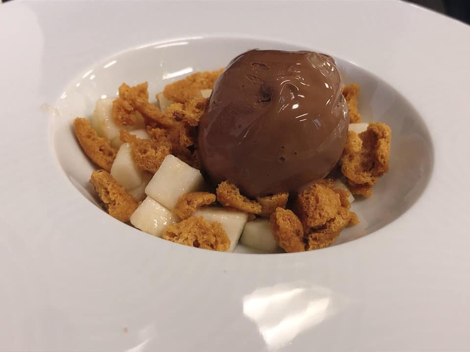 Gelato in the Restaurant Kitchen: First Gastronomy Seminar in Japan 2 Second plated gelato dish from the gastronomy seminar