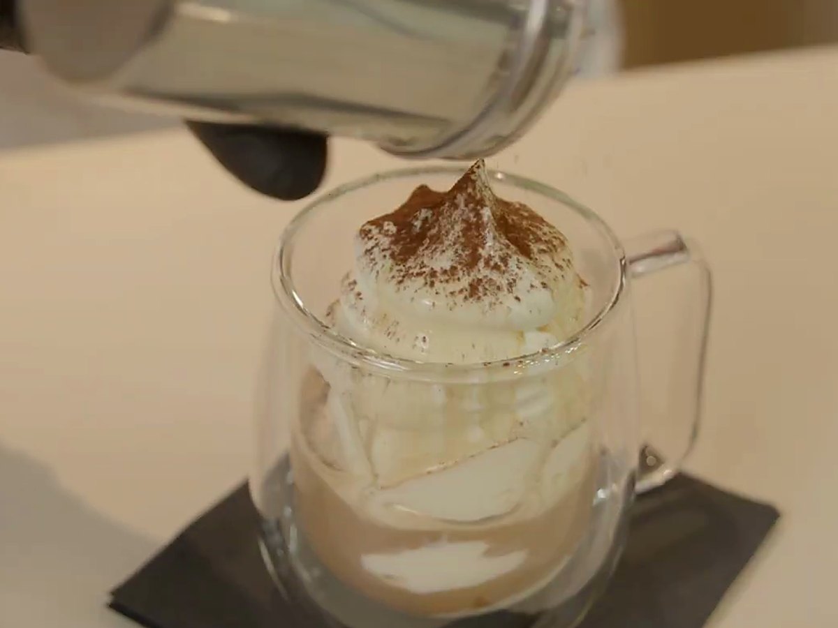 Coffee over soft serve.