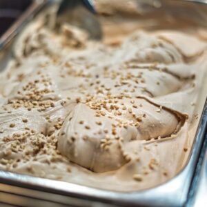Hazelnut gelato made with Rubicone ingredients