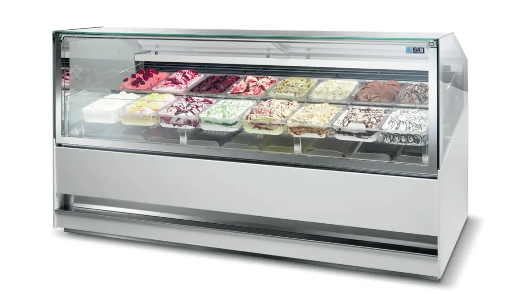 3D Show Gelato Display Cabinet 6 ISA 3D Show gelato display cabinet installed in a store