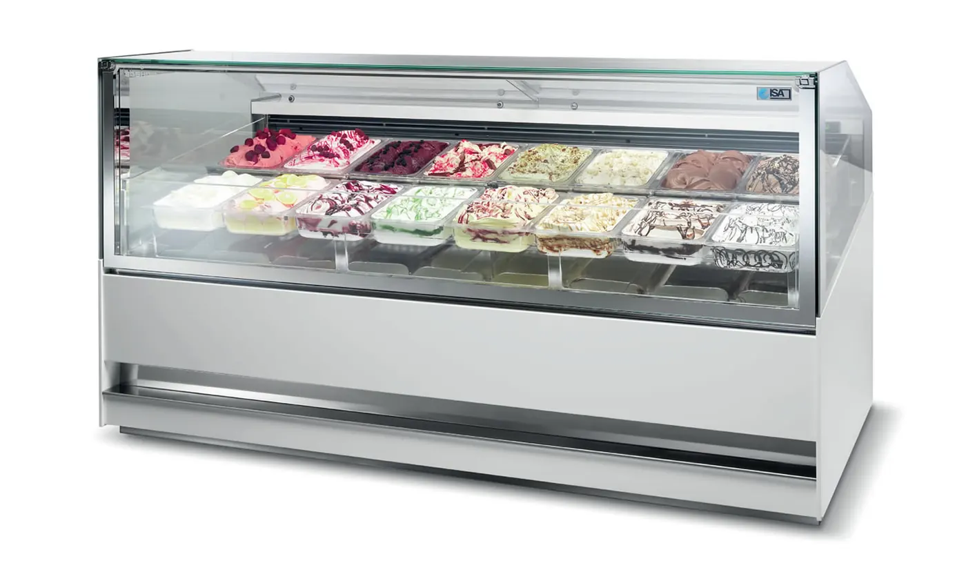 3D Show Gelato Display Cabinet 3 ISA 3D Show gelato display cabinet installed in a store