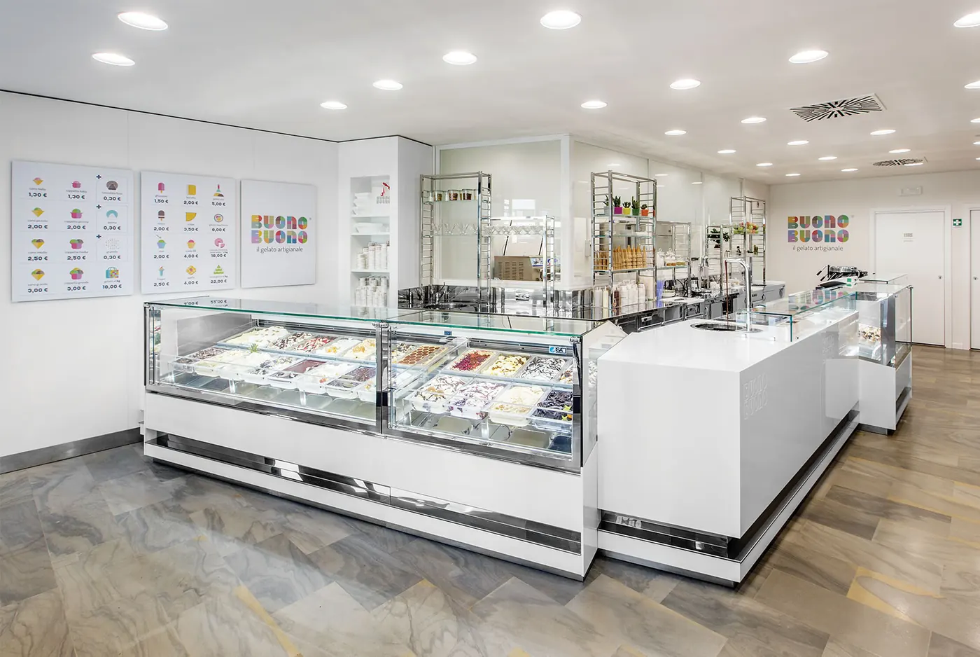 3D Show Gelato Display Cabinet 4 ISA 3D Show gelato display cabinet installed in a store