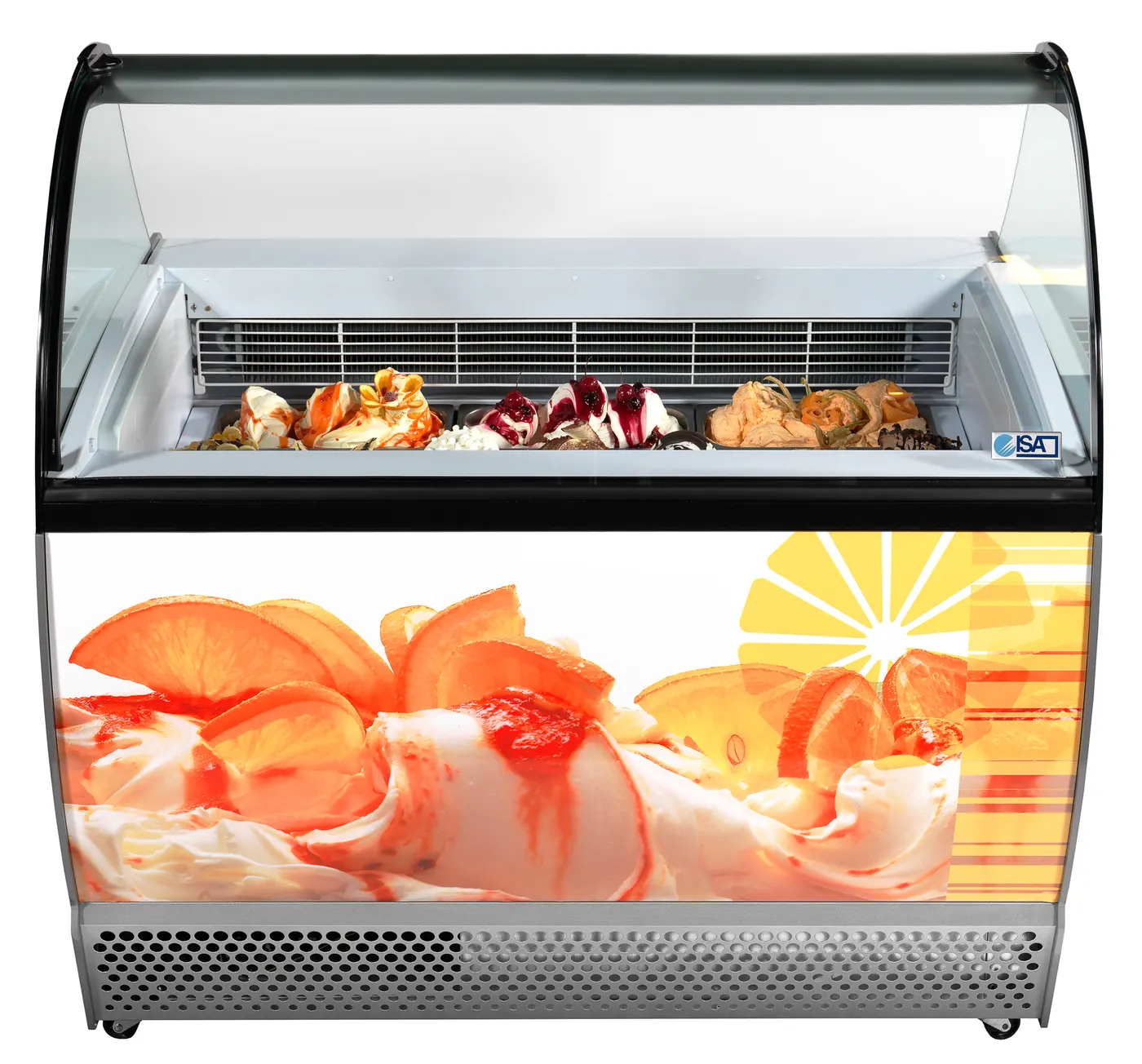 Isabella 10 LX Ice Cream Display Cabinet 3 ISA Isabella LX ice cream display cabinet installed in a store