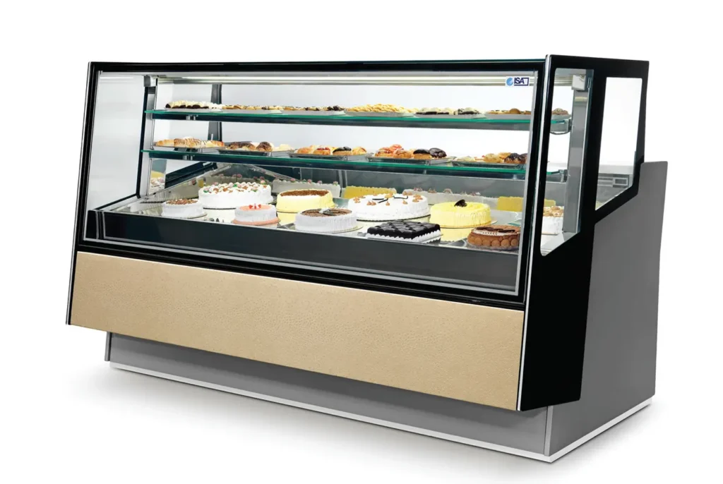 Kaleido Pastry Display Cabinet 6 ISA Kaleido Pastry pastry display cabinet installed in a store