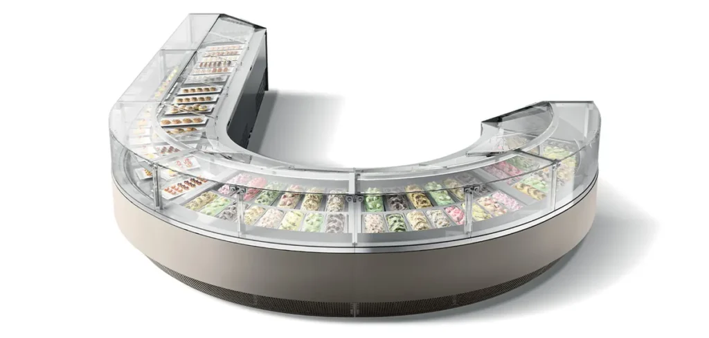 Supercapri Gelato Display Cabinet 9 ISA Heated glass: No condensation on humid days