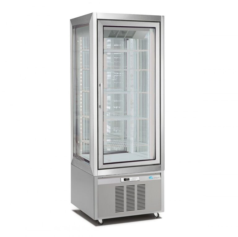 Longoni Classica frozen dessert vertical display cabinet, 70 cm, 4 glass sides