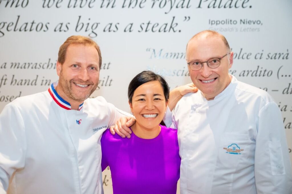 Racca and Augé Lead a Gelato Pastry Seminar in Bologna 4 Chefs plating single-portion gelato pastry