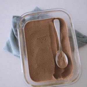 Spiced chocolate gelato made with Rubicone ingredients