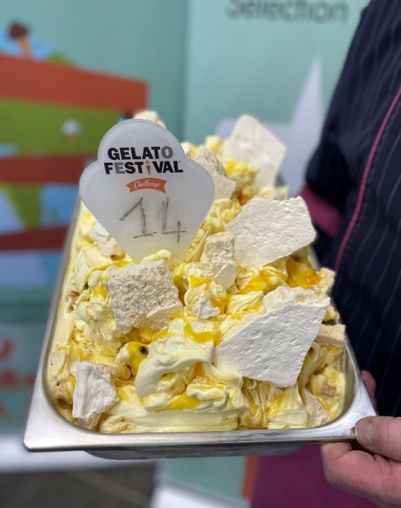 Three Flavours Win the Gelato Festival Challenge in Amsterdam 1 Mapapa yoghurt gelato with mango, passionfruit and papaya
