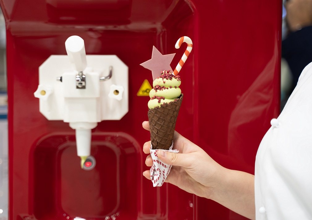 XMatcha Soft Serve: A Low-Sugar Christmas Premium Concept 3 XMatcha soft serve machine detail